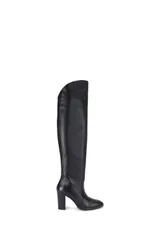 Allora Otk' Leather Boots - Black - Size: 4