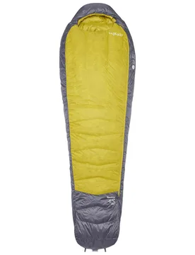 Sac de couchage de bivouac/trekking - Neutrino -6C / 20F Graphene/Dark Pollen - Taille Gauche - Jaune - Rab - FashionsVida