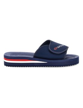 Ciabatta blu con fascia regolabile S24E702 44
