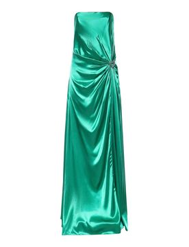 Vestito Lungo Con Nappa A Cerchio Di Strass