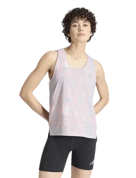 Adi365 Animal Print Iconic Tank Top Women T-Shirts - Grey - Size XL - Poly Mesh - Grey - Size: Extra Large - Adidas - FashionsVida