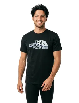 T-shirt à Manches Courtes Mountain Line TNF Black XS