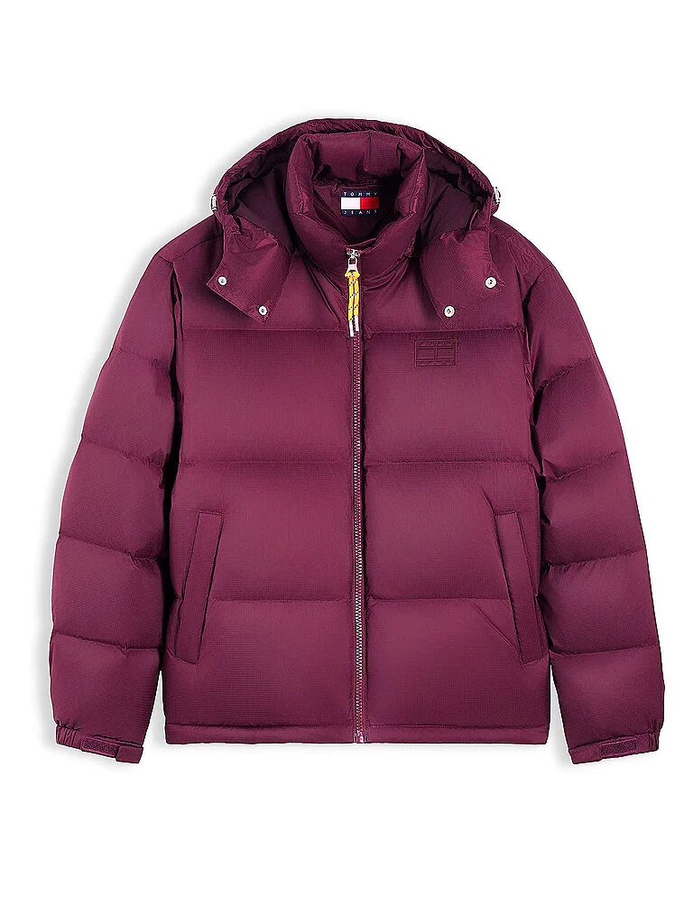 Daunensteppjacke ALASKA dunkelrot XL herren - TOMMY JEANS - FashionsVida
