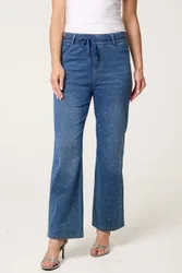 Diamante Splash Jeans - M / DENIM - female