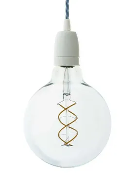 Cables Lampe Suspendue Avec Ampoule Braided Textile Tc53 1.2 M White / Blue One Size