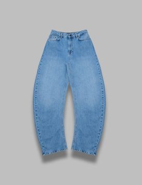 ROTATE draped barrel leg jeans