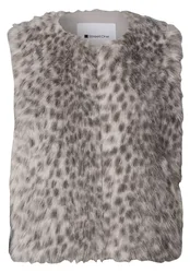 Fake Fur Vest w. AOP female