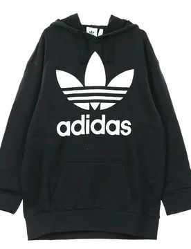 Felpa Cappuccio Uomo Tref Over Hood Black/white - Adidas - FashionsVida