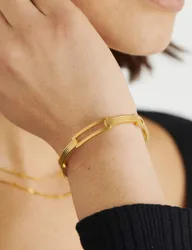 Gold Plated Waterproof Bangle Gold female