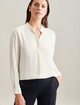 Tunika aus Viskose regular fit Weiß 40