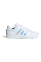 Sneakers bianche con strisce iridescenti in materie sintetiche Grand Court Base 2.0 40