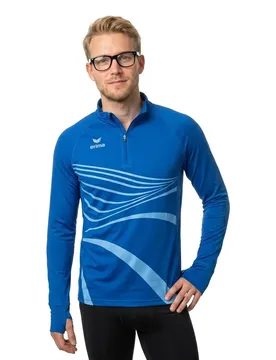 Maglietta A Manica Larga Con Mezza Cerniera Racing New Royal L
