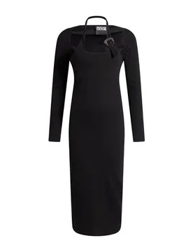 Vestido midi Mujer Negro 38,42 Mujer - Versace Jeans Couture - FashionsVida
