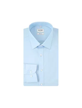 Chemise Body Fit Manches Extra Longues bleu clair 46 - Olymp Level Five - FashionsVida