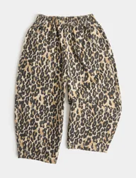Cotton Rich Balloon Leg Leopard Trousers (2-8 Yrs) Brown Mix female