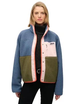 Giacca Colour Block Fleece Moonlight blue L