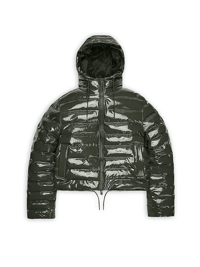 Chaqueta acolchada LOHJA SHORT PUFFER JACKET oliva M - Rains - FashionsVida