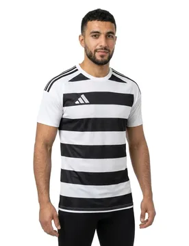T-shirt à Manches Courtes Hooped 26 White / Black 3XL - Adidas - FashionsVida