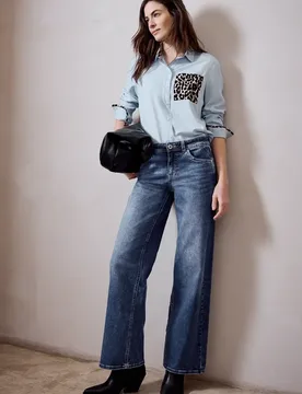 Street One Wide Leg Jeans female Blau - Street One Studio - FashionsVida