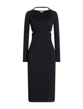 Midi-Kleid Damen Schwarz 1,2,3 Damen