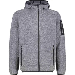 Man jacket fix hood forro polar hombre Gris (56)