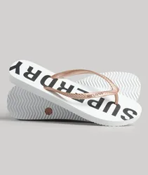 Superdry Damen Weiß Code Core Sport Flip-Flops, Größe: M