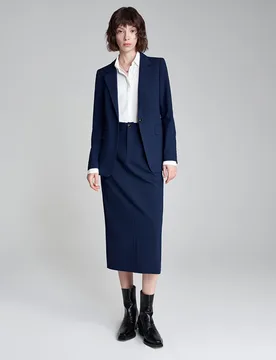 Allingentle Blue Skirt Suit Women's 2 Piece Set Fashion Women Skirtsuit Set for Office Business Outfits Customize - Aliexpress - FashionsVida