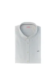 SUN68 Camicia misto lino PANNA S