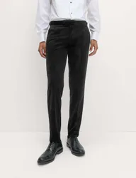 M&S Velvet Suit Trousers Black male