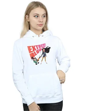 Women's Wreck It Ralph Pocahontas & Vanellope Hoodie in White Size: Medium - White - Size: M - Disney - FashionsVida