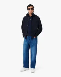 Polo blu mezza manica regular fit L.12.12 con bordino azzurro