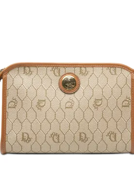 Honeycomb Coated Canvas Pouch - Dior - FashionsVida