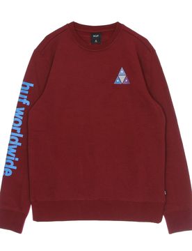Felpa Girocollo Uomo Prism Triple Triangle Crew Bloodstone