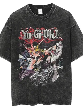 Punk Japanese Anime Yu Gi Oh Print T Shirt Men Women Oversized T Shirt Crew Neck Tees Men's Harajuku Vintage T-shirt - Aliexpress - FashionsVida