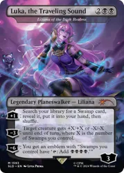Liliana of the Dark Realms [Luka, the Traveling Sound] (Borderless Art) (Secret Lair - Hatsune Miku: Electric Entourage) Secret Lair Drops