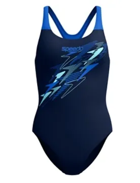 Medley Logo Medalist Damen Schwimmanzug, blau 44
