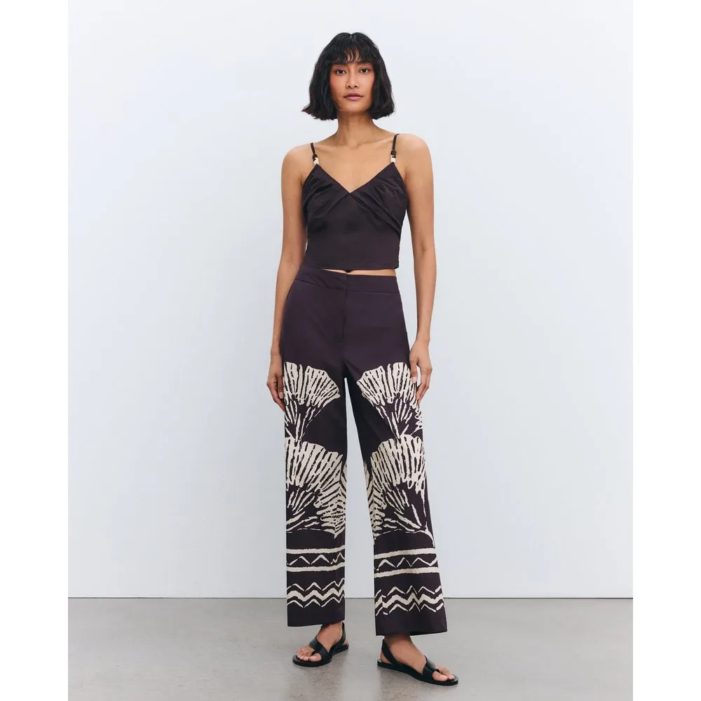 Pantalón de mujer ancho estampado - Tintoretto - FashionsVida