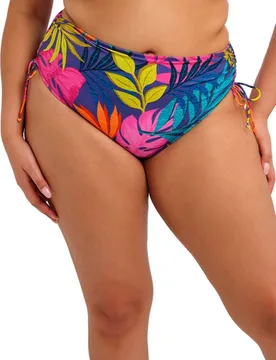 Porto Rafti Floral High Waisted Bikini Bottoms Indigo Mix female - Elomi - FashionsVida