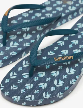 Superdry Damen Flip Flops mit Allover-print Navy - Größe: 5-6 - 24.99 - FashionsVida