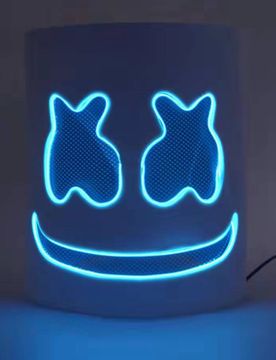 Witzige LED-Maske DJ Faschingsmaske blau