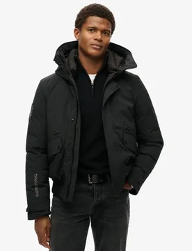 Superdry Herren Wattierte City Bomberjacke Schwarz - Größe: L - 179.99 - FashionsVida