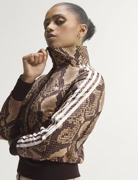 GIACCA DA ALLENAMENTO SATIN SNAKE PRINT FIREBIRD XL Linen / Magic Beige - Adidas - FashionsVida