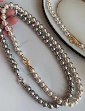 Brass With 18K Faux Pearl Beads Necklace Women Jewelry Punk Designer Runway Rare Gown Boho Japan Korean - Aliexpress - FashionsVida
