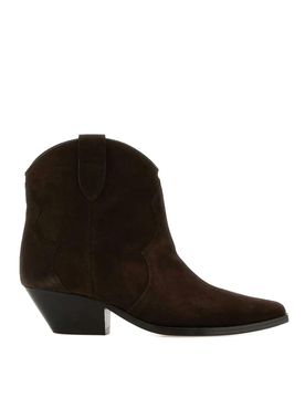 Dewina Suede Cowboy Ankle Boots