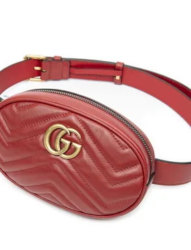 Pre-Owned Womens Gg Marmont Belt Bag 85 Shoulder Bag - Red - One Size - Gucci - FashionsVida