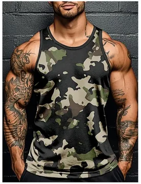 D Print Camouflage Graphic Men's Sleeveless T-Shirt Summer New Sport Fitness Vest Outdoor Casual Man Gym Clothing Quick Drying - Aliexpress - FashionsVida