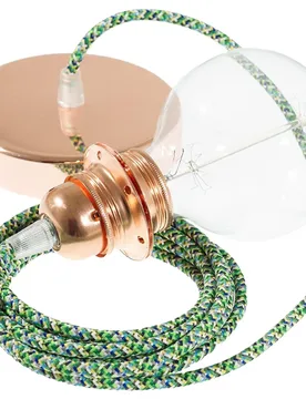 Cables Lampe Suspendue Pendel Pour Abat-jour Rx05 Pixel Diy 2 M Green / Copper One Size - Creative - FashionsVida