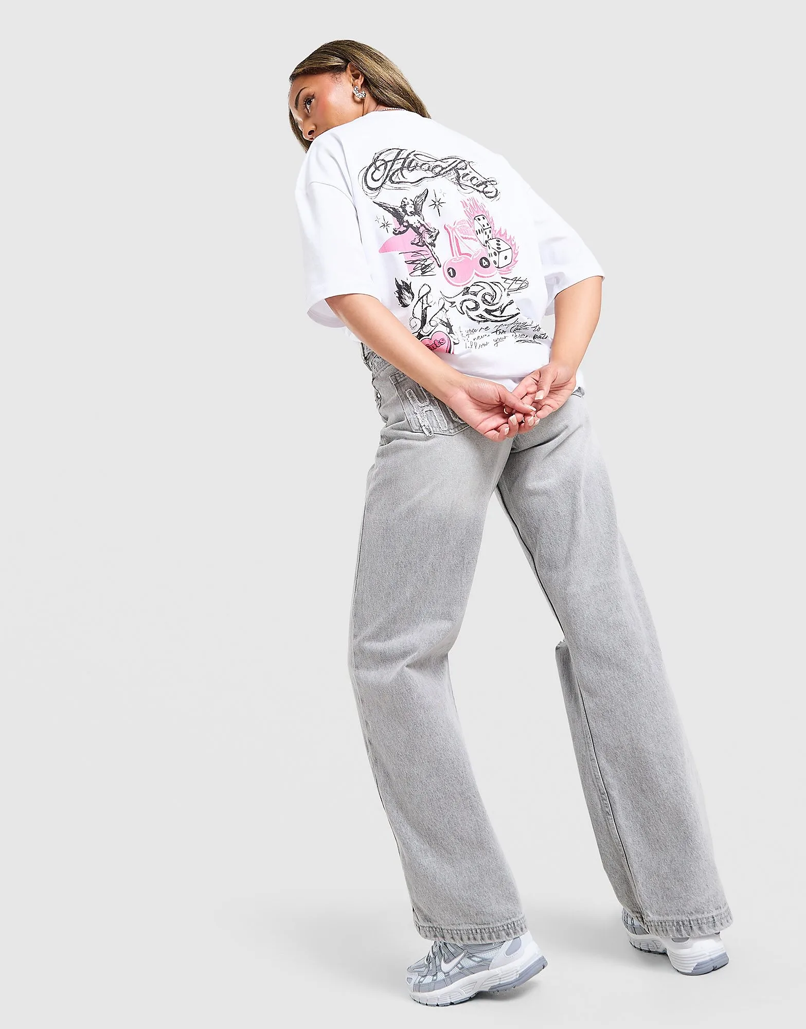 Scribble T-Shirt - Damen, Weiss - female - Size: S - Hoodrich - FashionsVida
