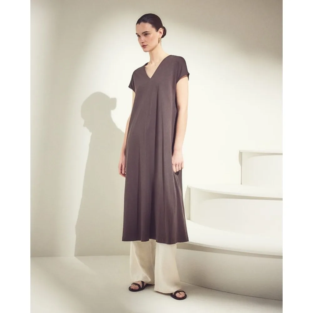 Vestido manga corta liso de mujer - Woman El Corte Inglés - FashionsVida