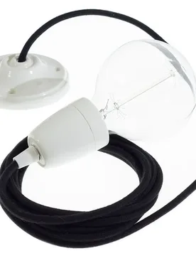 Cables Suspension Luminaire Rc04 2 M Black / White One Size - Creative - FashionsVida